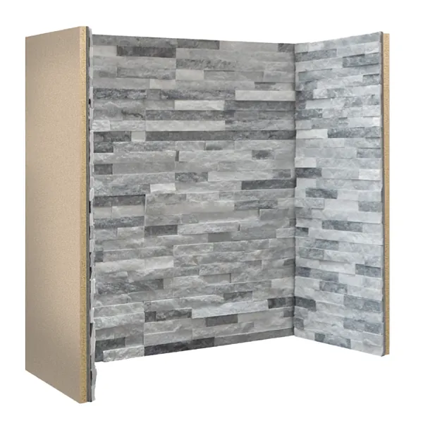 Grey White Staggered Slate