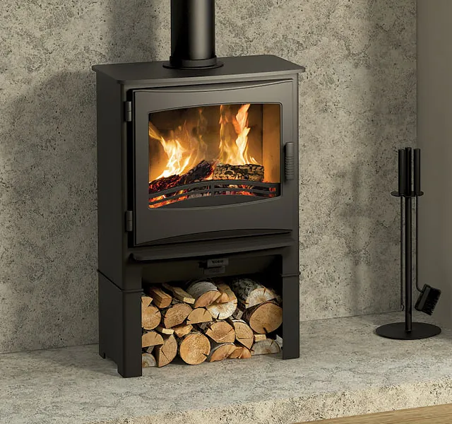 Ignite 5 Widescreen Multifuel Stove log store