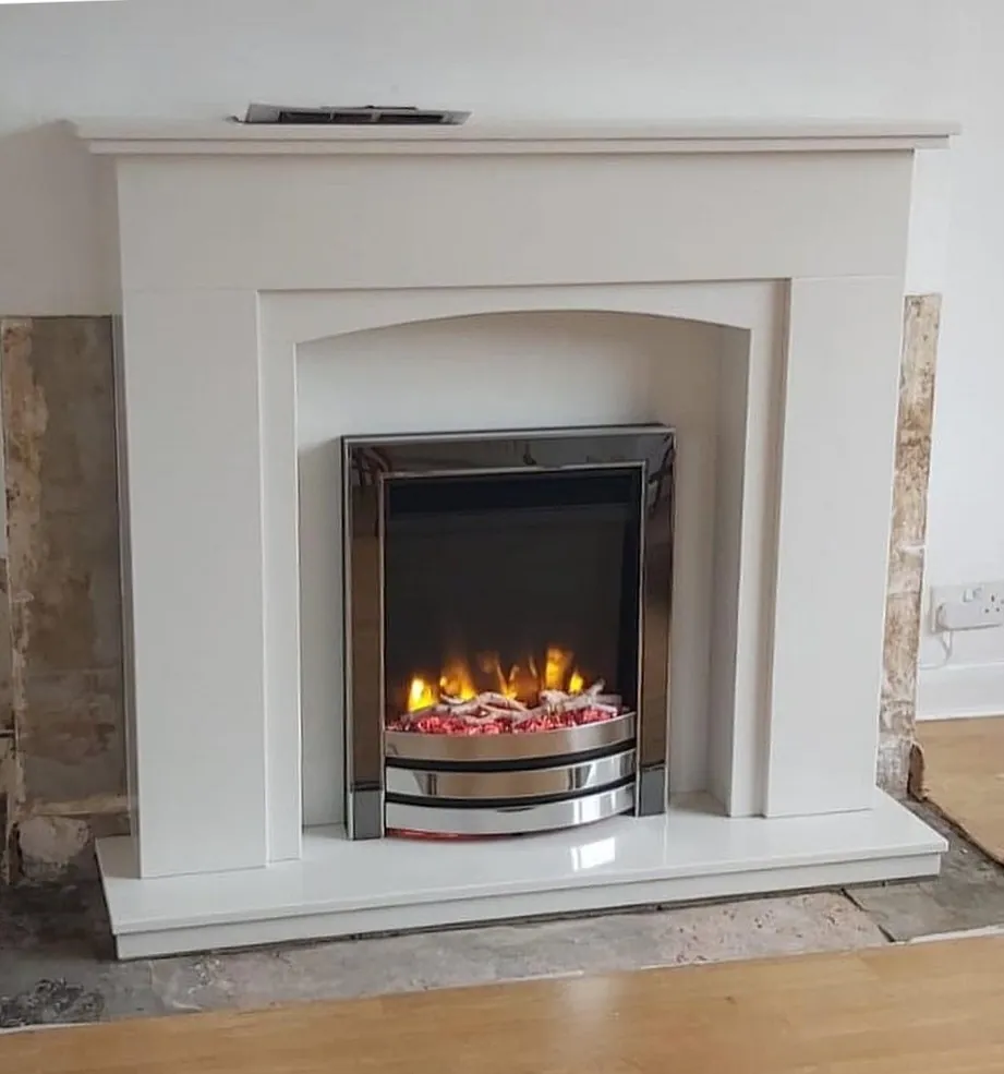 48" Oviado marble fireplace